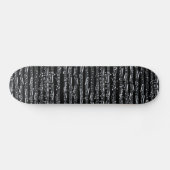 Zwarte en witte muzieknoten skateboard (Horizontaal)