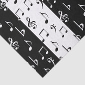 Zwarte en witte Muzieknoten - Weefselpapier Tissuepapier (Detail)