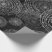 zwarte en witte naadloze ronde vormen cadeaupapier (Hoek)