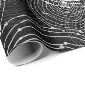 zwarte en witte naadloze ronde vormen cadeaupapier (Rol Hoek)