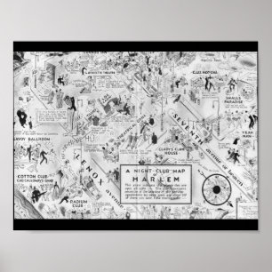 zwarte en witte nachtclubs poster