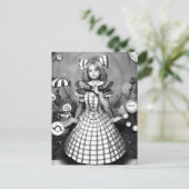 Zwarte en witte nachtmerrie in het Briefkaart Wond (Staand voorkant)