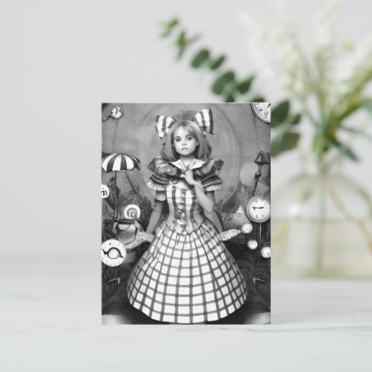 Zwarte en witte nachtmerrie in het Briefkaart Wond (Staand voorkant)