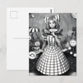 Zwarte en witte nachtmerrie in het Briefkaart Wond (Voorkant / Achterkant)