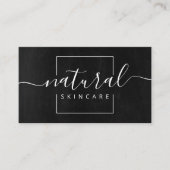 Zwarte en witte natuurlijke schelp visitekaartje (Voorkant)