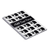 Zwarte en witte Nederlandse konijnen Aangepaste la Notitieboek (Rechterzijde)