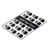 Zwarte en witte Nederlandse konijnen Aangepaste la Notitieboek (Linkerzijde)