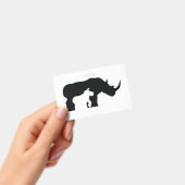Zwarte en Witte Neushoorn Badge (Handheld)