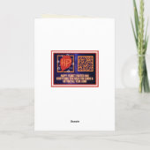 Zwarte en witte nieuwjaarskaart kaart (Achterkant)