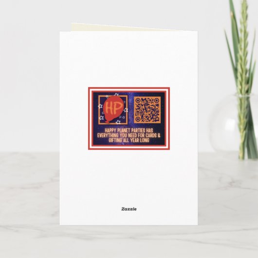 Zwarte en witte nieuwjaarskaart kaart (Achterkant)