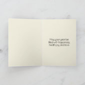 Zwarte en witte nieuwjaarskaart kaart (Binnen)