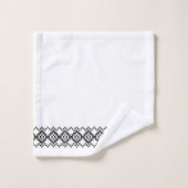 Zwarte en witte Noorse grens Bad Handdoek (Wasdoekje)