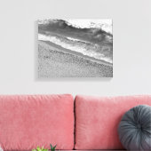 Zwarte en Witte Oceaan Canvas Afdruk (Insitu (Woonkamer))