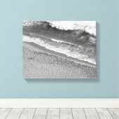 Zwarte en Witte Oceaan Canvas Afdruk (Insitu (Houten vloer))