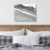 Zwarte en Witte Oceaan Canvas Afdruk (Insitu (Slaapkamer))