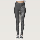 Zwarte en witte  octopus leggings (Voorkant)