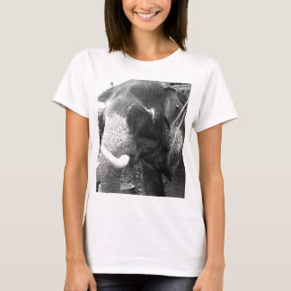 Zwarte en witte olifant t-shirt