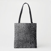 Zwarte en witte olifantenhuid tote bag (Voorkant)