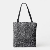 Zwarte en witte olifantenhuid tote bag (Achterkant)