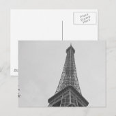 Zwarte en witte olifantentoren in Parijs Briefkaart (Voorkant / Achterkant)
