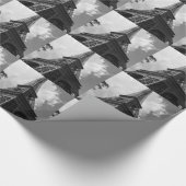 Zwarte en witte olifantentoren in Parijs Cadeaupapier (Hoek)