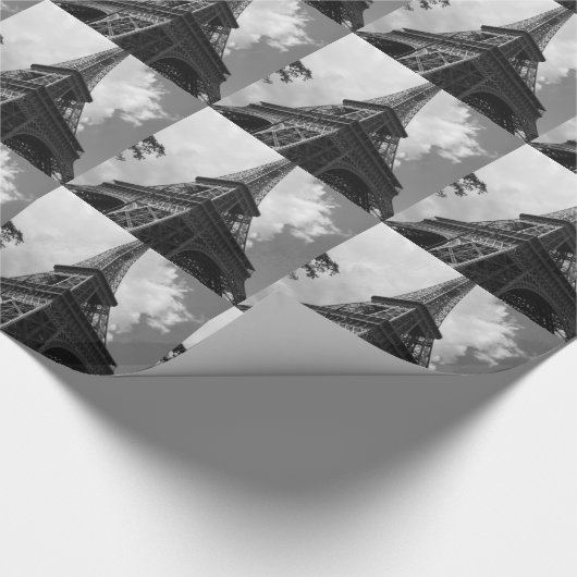 Zwarte en witte olifantentoren in Parijs Cadeaupapier (Hoek)