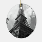 Zwarte en witte olifantentoren in Parijs Keramisch Ornament (Links)