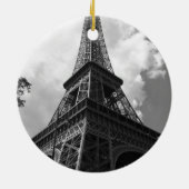 Zwarte en witte olifantentoren in Parijs Keramisch Ornament (Achterkant)