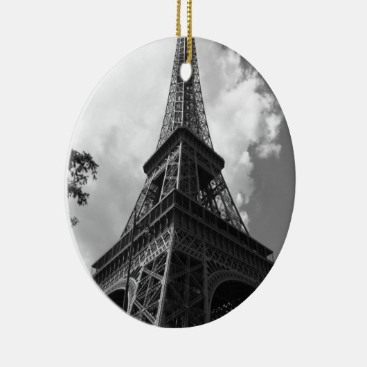 Zwarte en witte olifantentoren in Parijs Keramisch Ornament (Rechts)
