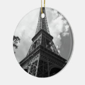 Zwarte en witte olifantentoren in Parijs Keramisch Ornament (Links)