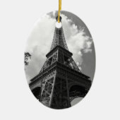 Zwarte en witte olifantentoren in Parijs Keramisch Ornament (Voorkant)