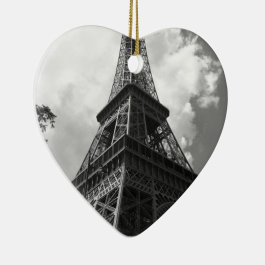 Zwarte en witte olifantentoren in Parijs Keramisch Ornament (Rechts)