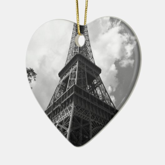 Zwarte en witte olifantentoren in Parijs Keramisch Ornament (Links)