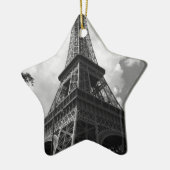 Zwarte en witte olifantentoren in Parijs Keramisch Ornament (Links)