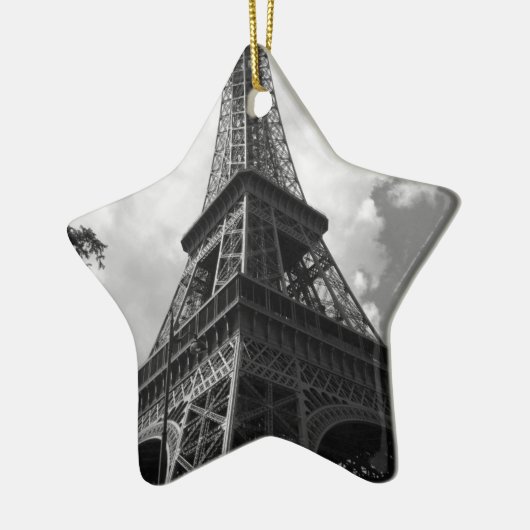 Zwarte en witte olifantentoren in Parijs Keramisch Ornament (Links)