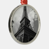Zwarte en witte olifantentoren in Parijs Metalen Ornament (Rechts)