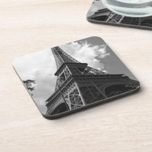 Zwarte en witte olifantentoren in Parijs Onderzetter (Linkerzijde)