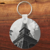 Zwarte en witte olifantentoren in Parijs Sleutelhanger (Voorkant)