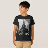 Zwarte en witte olifantentoren in Parijs T-shirt (Voorkant volledig)