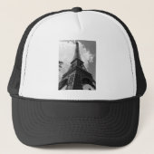 Zwarte en witte olifantentoren in Parijs Trucker Pet (Voorkant)