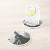 Zwarte en witte olifantentoren in Parijs Zandsteen Onderzetter (Zijkant)