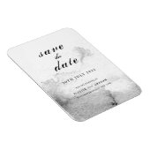 Zwarte en witte ombre kalligrafie Sla de datum op Magneet (Rechterzijde)