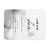 Zwarte en witte ombre kalligrafie Sla de datum op Magneet (Horizontaal)