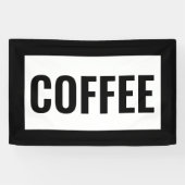 ZWARTE EN WITTE OPEN SIGN SPANDOEK (Horizontaal)