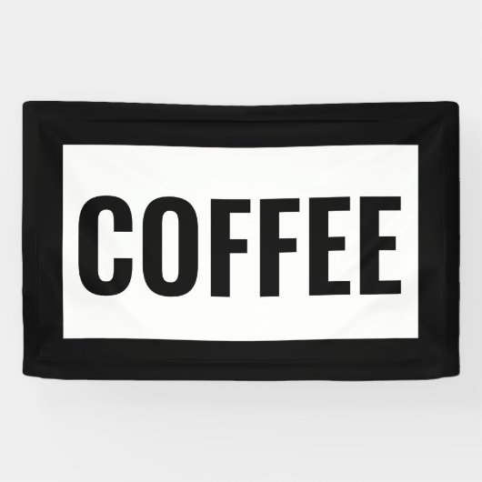 ZWARTE EN WITTE OPEN SIGN SPANDOEK (Horizontaal)