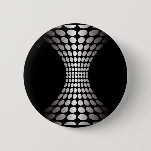 Zwarte en witte optische illusie ronde button 5,7 cm (Voorkant)