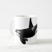 Zwarte en Witte Orca Killer Whale Koffiemok (Voorkant links)