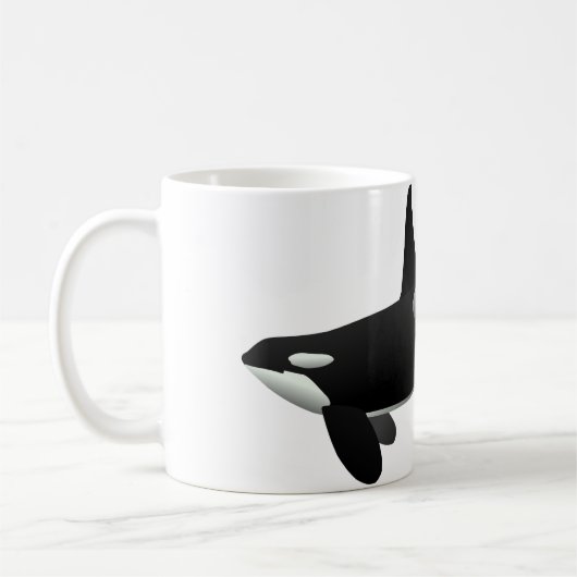 Zwarte en Witte Orca Killer Whale Koffiemok (Links)