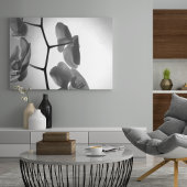 Zwarte en witte orchidee bloemen op de stom poster