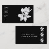 Zwarte en witte orchidee visitekaartje (Voorkant / Achterkant)